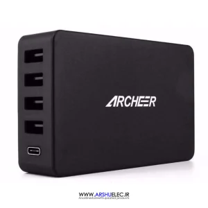 خرید شارژر رومیزی ۵ پورت Archeer ARC-QC-24C با شارژ سریع QC 3.0