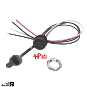 کانکتور مادگی Type-c پنلی پیچی 4 سیم